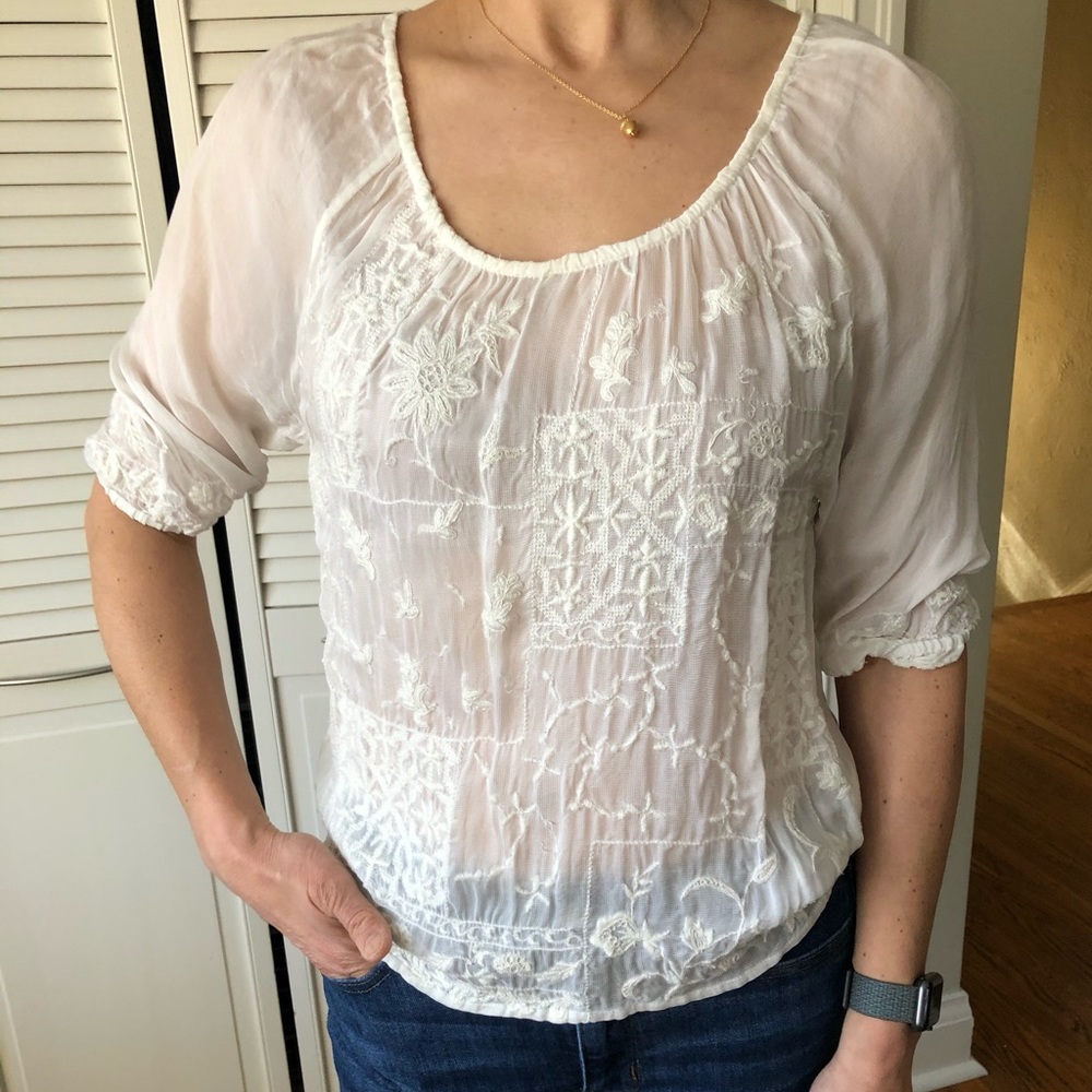 Lucky Brand Sheer Blouse